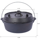 Pre-Seasoned Cast Dutch Oven with Skillet Lid and Pot Rack by HouseOfZazla