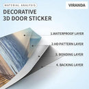 3D Door Decal Peel and Stick Stickers Removable Murals Self-Adhesive DIY Wallpaper PVC Waterproof - Seascape - Poster for Bedroom Living Room Decor 39.3 x 86.6 inch by GreenHaven Gardens