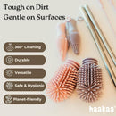Haakaa Silicone Cleaning Brush Kit – Household Cleaning Brushes for Bottles and Crevices – Food-Grade Silicone: Dishwasher Safe (Kit-Blush) by TinyTreasures Baby Boutique