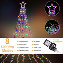 Outdoor Christmas Star String Lights, 320 LED 11.5 ft Waterfall Tree Lights with 8 Lighting Modes for Indoor/Outdoor Yard, Home, Festival, Party, Xmas, New Year Decor by GreenHaven Gardens