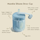 Moonkie Baby Training Cup Silicone Straw Cup | BPA-Free Drop-Proof Sippy Cups for Infants Toddlers and Kids 6 Months+ | 5 oz, 1pack, DX-BTC-01 by TinyTreasures Baby Boutique