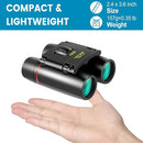 12X25 Mini Pocket Binoculars Compact, Small Lightweight Foldable for Adults Kids Bird Watching, Travel, Opera Concert, Hiking, Cruise, Football Game Green by TinyTreasures Baby Boutique
