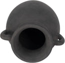 Sagebrook Home Black Boho Terracotta Vase - Amphora-Style Decorative Flower Holder for Home, Office & Living Room - 9" Black by GreenHaven Gardens
