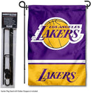 WinCraft Los Angeles Lakers Garden Flag and Pole Stand Holder by GreenHaven Gardens