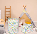HIYAGON Kids Storage Basket Baby Girl Basket Gift Baskets Empty Cute Toy Storage Bin Organizer Box Rectangular Bedroom Decor Books(Flower) by CozyNest Decor
