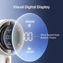 JISULIFE Portable Handheld Fan, Speed(1-100) Adjustable Turbo Mini and 3600mAh Battery Rechargeable Personal Fan, Digital Display, Gifts for Women Men Travel/Camping/Outdoor-White by TinyTreasures Baby Boutique