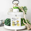 Lemon Decor Summer Decorations Hello Sunshine Wooden Sign Rustic Home Decor 5 x 5 Inches by CozyNest Decor