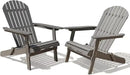 Idzo Outdoor Adirondack Chair Set of 2, Pre-Assembled Backrest, Patio Furniture Set, Outdoor Furniture for Garden, Porch, Deck, Firepit by CozyNest Decor