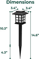 TECHKO Solar Classic Lantern Garden Pathway Lights – Dusk-to-Dawn, Weather-Resistant Outdoor LED Lighting (4-Pack) by GreenHaven Gardens