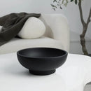 Large Black Decorative Bowl for Home Decor - Modern Concrete Fruit Bowl for Kitchen Counter or Coffee Table by CozyNest Decor