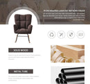 Nursery Rocking Chair, Teddy Upholstered Glider Rocker with High Backrest Armchair, Modern Rocking Accent Chairs for Nursery, Living Room, Bedroom, Offices (Brown) by TinyTreasures Baby Boutique