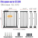 Baby Gates Extra Wide 53-57.5 Inch Large Baby Gate for Stairs Tension Pet Dog Gates Indoor for Doorways No Drilling Pressure Mounted Pet Gates for Kids by TinyTreasures Baby Boutique