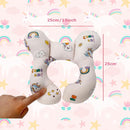 Baby Neck Pillows, Comfortable Baby Travel Head Neck Support Pillow for Car Seat Stroller Pushchair, Soft PP Cotton Travel Pillow for 0-1 Year Old Toddler Infant Newborn, Rainbow by TinyTreasures Baby Boutique