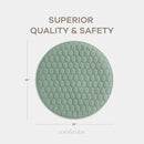 Comfy Cubs Round Kids Play Mat -Small 36 inches Soft Quilted Baby Floor Mat with Non-Slip Bottom - Plush Design for Toddlers' Playtime and Relaxation - Comfortable and Durable - Fern by TinyTreasures Baby Boutique