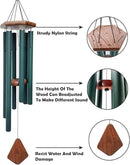 Wind Chimes Outdoor Large Deep Tone,Sympathy Wind Chime Outdoor, Memorial Wind-Chime with 6 Tuned Tubes, Elegant Chime for Garden, Patio, Balcony and Home Decor, Matte Green by CozyNest Decor