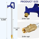 5.25FT Frost-Free Yard Hydrant, Freezeless Frost Proof Hydrant,Total Length 5.25ft, 36" Bury Depth,Water Hydrant 3/4" Pipe Connection,for Yard,Garden,Pasture Irrigation and Drinking by GreenHaven Gardens