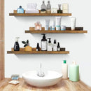 Giftgarden 24 Inch Floating Shelves Wall Mounted Set of 3, Rustic Large Wall Shelves Picture Ledge Shelf for Bedroom Living Room Bathroom Kitchen, 3 Different Sizes by CozyNest Decor