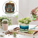 Oairse Ceramic Pot for Plants 5.5 inch Pots for Plants Small Planter Pot with Drainage Hole and Saucers Gradient Dark Teal Outdoor Inoor Flower Pots for Succulent, Cactus, Snake Plant, Herb by GreenHaven Gardens