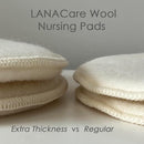 Soothingly Soft Merino Wool Nursing Pads, Style Softline, Extra Thickness, 5 in. Diameter by TinyTreasures Baby Boutique