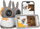 ieGeek 2K Split-Screen Baby Monitor, 5" Audio Baby Monitor with 2 Cameras, WiFi Smartphone Video Dual Camera, Night Vision, Motion & Cry Detection, Two Way Talk Temper &Humidity Sensor by TinyTreasures Baby Boutique