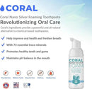 Coral Nano Silver Foaming Toothpaste, Natural Fluoride Free Toothpaste, SLS and Glycerin Free, Cool Mint, 4 Ounce by CozyNest Decor