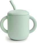 mushie 100% Silicone Training Cup & Straw for Toddlers | 6 Months+ (Cambridge Blue) by TinyTreasures Baby Boutique