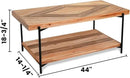 CONSDAN StoneCreek 4 Pieces Fir Living Room Table Set, Solid Fir Wood, Includes 65 inch TV Stand, Coffee Table& Two End Tables by CozyNest Decor
