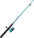 Zebco Splash Junior Spinning Reel and Fishing Rod Combo, 4-Foot 2-Piece Fishing Pole, Size 10 Reel, Changeable Right- or Left-Hand Retrieve, Pre-Spooled with 6-Pound Zebco Line by TinyTreasures Baby Boutique