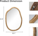 Irregular Mirror for Bathroom Vanity & Wall Decor - Asymmetrical Wall Mirror by CozyNest Decor