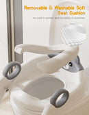 Potty Training Seat, Toddler Toilet Seat With Steps, 2 In 1 Toddler Potty Training Toilet With Splash Guard, Anti-Slip Step Stool Soft Mat, Adjust High Potty Seats For Toddlers Kids Boys Girls by TinyTreasures Baby Boutique