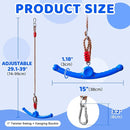 Ninja Swing-Twister 360° Spin Handle: Kids Slackline Accessories & Swing Attachment - Activate Ninja Powers with Epic Twist-Spin Flips! (Blue - Backyard/Playground Hang Toy) by TinyTreasures Baby Boutique