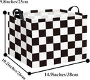 HIYAGON Rectangular Car Basket for Boys Checkered Basket Kids Baby Storage Bin Toy Organizer Box Car Room Decor(Racing Flag) by TinyTreasures Baby Boutique