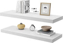 Large Floating Shelves for Wall Set of 2 Wooden Wall Shelves 30 in x 12.75 in x 2 in Room Decor Long Shelf with Invisible Wall Mount Bracket for Bedroom Kitchen Living Room White by CozyNest Decor