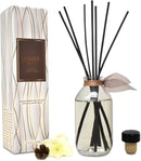 LOVSPA Reed Diffuser Set, Smoked Vanilla Scented Oil Diffuser with Sticks, Home Fragrance Accessories for Bathroom Shelf Decor, Aroma Diffusers for Home or Office Fall Decor, USA Made by CozyNest Decor