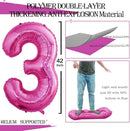 GOER Number 13 Balloons for 13th Birthday Sweet 13 Party Decorations,42 Inch Jumbo Foil Helium 31 Balloons for 31st Birthday Party Decoration (Hot Pink) by TinyTreasures Baby Boutique