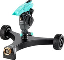 Lawn Pulsating Impact Sprinkler 300011 with a Gear Drive on Metal Base, Adjustable to 360 Degrees by New England Garden Tools by GreenHaven Gardens
