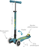 Micro Kickboard - Maxi Deluxe Foldable LED - Three Wheeled, Lean-to-Steer, Fold-to-Carry Swiss-Designed Micro Scooter for Kids with Motion-Activated Light-Up Wheels for Ages 5-12 by TinyTreasures Baby Boutique