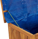 vidaXL Wooden Deck Box - Outdoor Teak Storage Chest, Ideal for Patio Furniture Cushions, Pool Accessories, Garden Tools - Water-Resistant Bag Inside - 35.4''x19.7''x22.8'', Solid Acacia Wood by CozyNest Decor