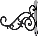 2 Pieces 8-Inch Outdoor Decorative Iron Wall Hooks for Hanging Lanterns Indoor Plants Hummingbird Feeders, Black by GreenHaven Gardens