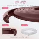 Baby Proofing Corners and Edges Protector Guards (16.5FT Edge +8 Corners), Soft Rubber Foam Edge Protector with Removable Double Sided Tapes, Furniture Table Bumper Guard for Baby Safety-Brown by TinyTreasures Baby Boutique