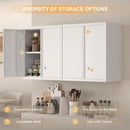 Wall Cabinet,Metal Storage Cabinet with 2 Doors,Locking Wall Cabinets for Office,Home,White by CozyNest Decor