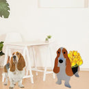 Basset Hound Dog Planter Plant Pots,Cute Garden Dog Flower Planter,Large Dog Planters Birthday Gifts for Women,Office,Indoor/Outdoor Decor(9.84 * 10.24 * 15.75in) by GreenHaven Gardens