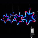 4th of July Decorations Outdoor Red White and Blue Lights, 4 Big Neon Star Pathway Lights Plug in for Independence Day Memorial Day Patriotic Decor Outside Garden Yard Lawn by GreenHaven Gardens