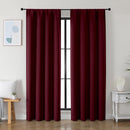 Simplebrand Ava Burgundy Blackout Curtains for Bedroom 84 Inch Length 2 Panels Set, Solid Thermal Insulated Privacy Nursery Window Treatment Curtains Blackout Drapes, W40 x L84 Inch, Burgundy by TinyTreasures Baby Boutique