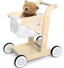 Asweets 2 in 1 Wooden Baby Walker Push and Pull Doll Stroller, Shopping Cart Learning Walker for Boys and Girls, Sit Stand Learning Toddler Toy (Grey) by TinyTreasures Baby Boutique