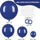 RUBFAC 129pcs Navy Blue Balloons Different Sizes 18 12 10 5 Inch, Latex Balloon Garland Arch Kit for Birthday Party Graduation Baby Shower Wedding Holiday Balloon Decoration by TinyTreasures Baby Boutique