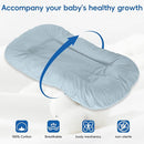 Baby Lounger for Newborn,Baby Nest for Newborn Soft Cotton Breathable for Playtime & Relaxation,Flat Babies Essentials Gifts Newborn Lounger for Boys & Girls 0-12 Months(Misty Blue) by TinyTreasures Baby Boutique