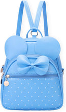 KL928 Girls Bowknot Polka Dot Cute Mini Backpack Small Daypacks Convertible Shoulder Bag Purse for Women by TinyTreasures Baby Boutique