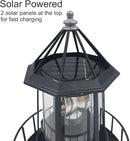 LED Solar Powered Lighthouse, 360 Degree Rotating Lamp, IP65 Waterproof LED Solar Lighthouse Garden Yard Outdoor Decor by GreenHaven Gardens