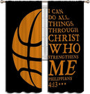 Basketball Blackout Curtains for Boy Girl Room Darkening Decor,Sport Theme and Motto Dark Background Bedroom Living Room Home Rod Pocket Thermal Insulated Window Curtain/Drapes Panel,84x63 Inch… by TinyTreasures Baby Boutique